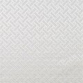 Fine-Line 54 in. Wide Silver- White And Mahogany Red- Lattice Brocade Upholstery Fabric FI2947431